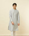 Glacier Grey Sequined Patterned Kurta Set